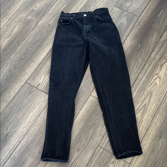 Rare Vintage orange tab 1990’s black Levi's 15951 relaxed fit tapered leg size 6 - Picture 2 of 12